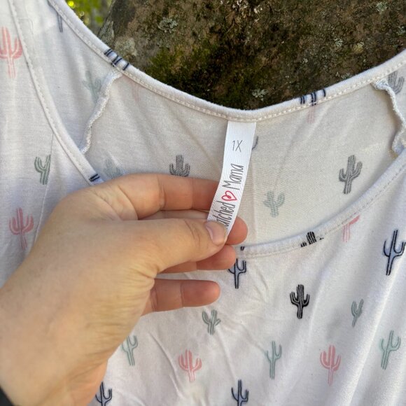 Latched Mama Active Nursing Tank in Cactus (Maternity or Nursing Friendly) - Picture 3 of 3